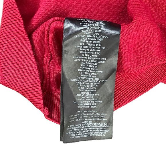 Guess Los Angeles Logo Ribbed Sweater Dress  Large red‎ designer LS Pullover Y2K - Picture 6 of 9